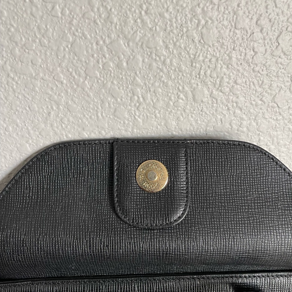 Authentic MCM Black Tote with Gold Accents - Picture 7 of 14